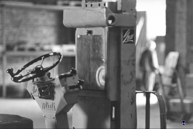 In der Yorckstraße stand auch ein Gabelstapler vom Typ "Muli" der Fa. Still zur Verfügung.