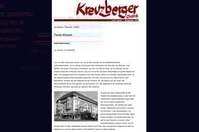 Presseecho. Kreuzberger Chronik.