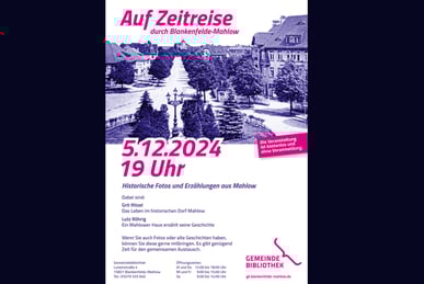 Presseecho. Vortrag über die Fa. Koch & Krüger in der Gemeindebibliothek Blankenfelde-Mahlow