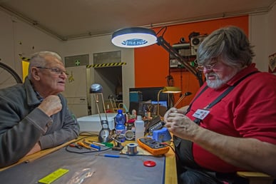 Das Reparaturcafé am Dirschelweg in Berlin-Mariendorf.