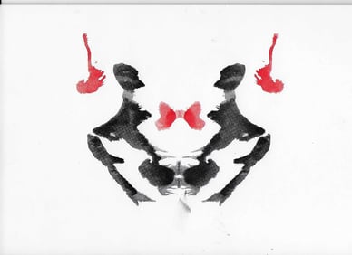 Planche  3 du test du Rorschach, test de personnalité dit projectif.