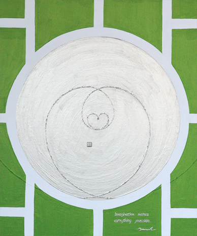 COMMUNICATION MIRROR 3   380mm*455mm   F8   2023  acrylic on canvas, wood