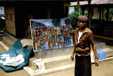 Roda devant "Le mariage des Géants"