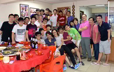 マレーシアにて。香港の仲間と共に記念撮影。