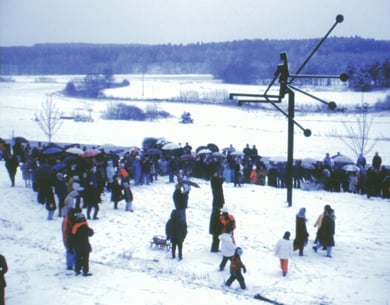 Einweihung des Skulpturenwegs 1999, "Zwei Dauerläufer"