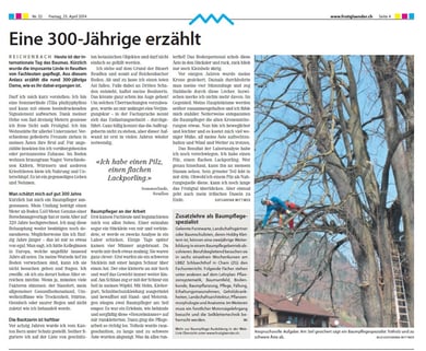 Henzelmann Baumpflege Baumschnitt Fällung Spezialfällung Stockfräse Strunkfräse Pflanzung Arbeiten Spiez Bern Oberland Wallis Kanton Baum Bäume