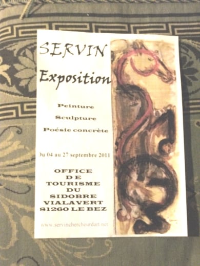 Affiche expo SERVIN dans le Sidobre