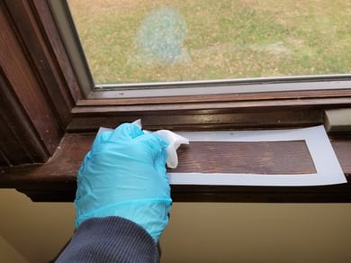 Final clearance lead dust testing after lead abatement work