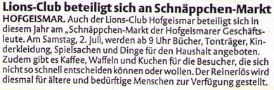 HNA, 25.6.2011 - leider nur als Kopie vorhanden