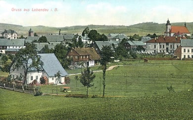  Lobendau,  Ortsansicht aus dem Jahre 1910