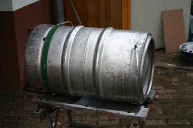 Altes Bierfass aus besten Edelstahl