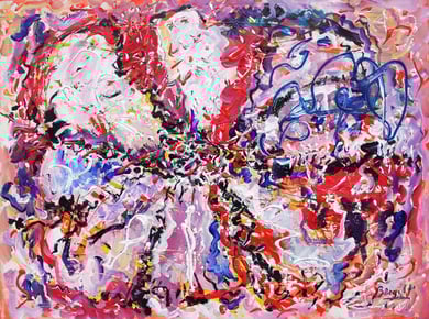 Fleur N° 15, acrylique sur toile, 80 x 60 cm, 2011