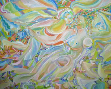 Eros, huile sur toile, 100 x 80 cm, 1981.