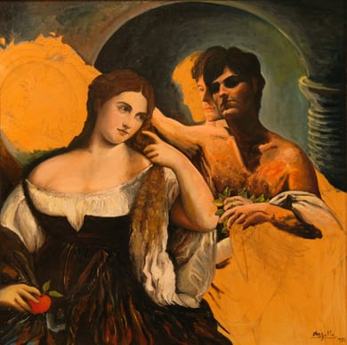 Santiago non finito, acrylique sur toile, 100 x 100 cm, 1981.