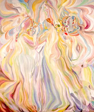 Les Trois Graces, huile sur toile, 130 x 150 cm, 1981.