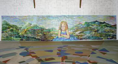 Alice et l'Infini, acrylique sur toile, 10m x 2m15, 2016