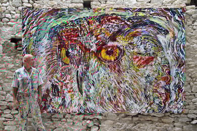 L'Hibou, acrylique sur toile, 330 x 213 cm, 2013