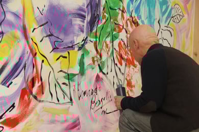 2012 - Inauguration Fresque Fleurs - Célébration 70 anniversaire d'Armando