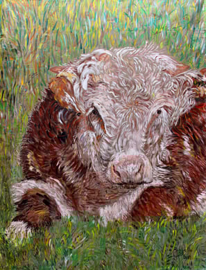 Le Taureau, acrylique sur toile, 275 x 205 cm, 2014