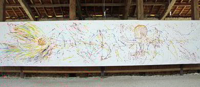 Esperanza, acrylique sur toile, 10 m x 2m15, 2016