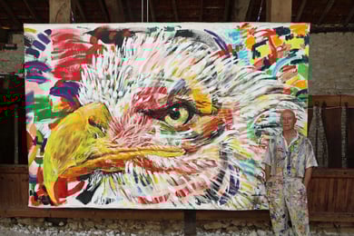  L'Aigle, acrylique sur toile, 335 x 215 cm, 2014