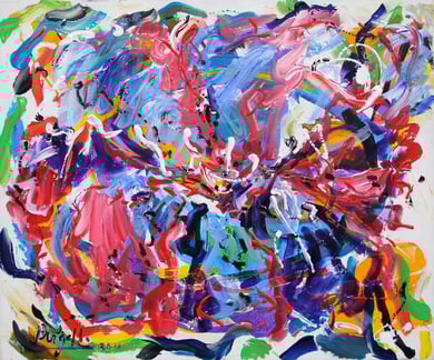 Fleur  N° 17, acrylique sur toile, 60 x 50 cm, 2011