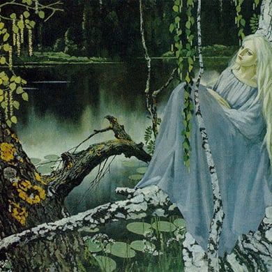 Rusalka (Русалка) from 1968 by Russian artist Konstantin Vasiliev (Константин Васильев)