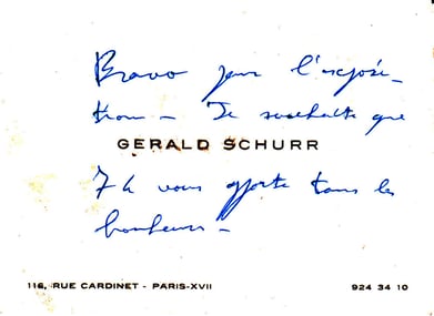 Félicitation de Gérald SHURR à SERVIN