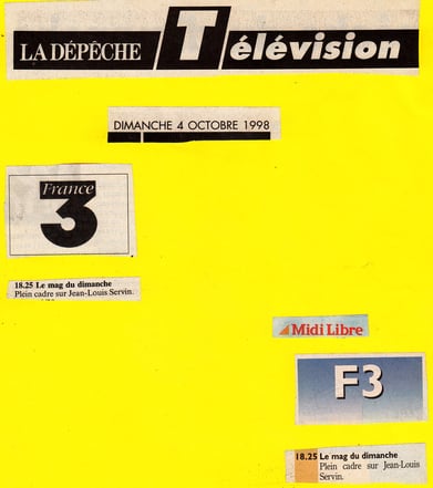 Annonce par la pressede la diffusion de l'émission sur FR3 région