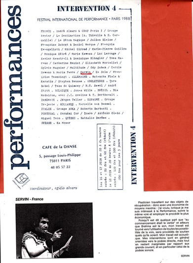 Festival Performence Café de la danse Paris