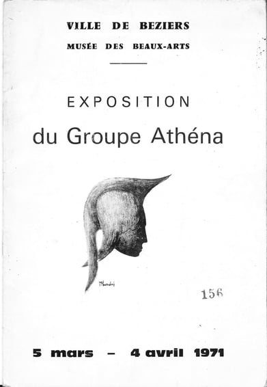  Couverture du catakogue expo Athéna Musée Béziers 1971