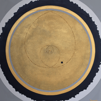 SHINING SOUL  9   606mm*606mm   S12   2022  acrylic on canvas, wood