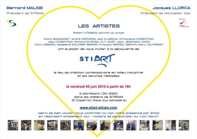Carton d'invitation pour l'expo Stiart  5 juin 2015