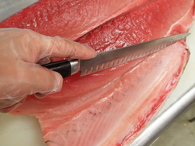 びんちょうまぐろの仕込み 宅配寿司 出前