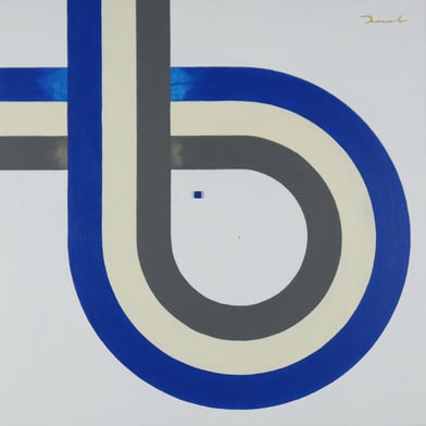 Rising loop  2     652mm×652mm　 S15   Acrylic, wood   2019