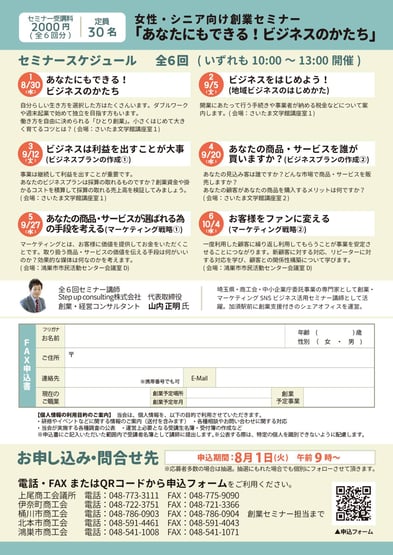 上里町商工会「創業セミナー」創業前にしっかり準備することがビジネスの成功につながります。