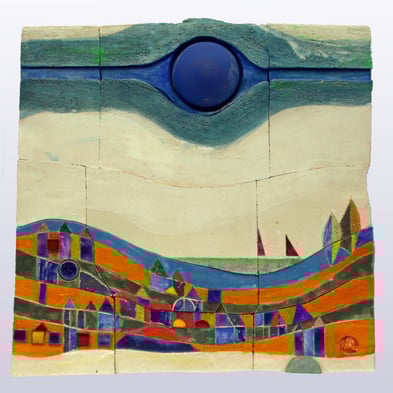 "Landschaft II", 50 cm x 50 cm