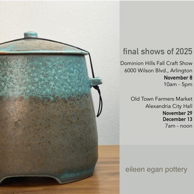 Image of tea jar and listing of final 2025 shows