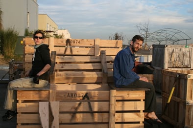 Our first step was to change the basic layout from a single toilet in a square box to a his&hers double toilet in an oblong box.