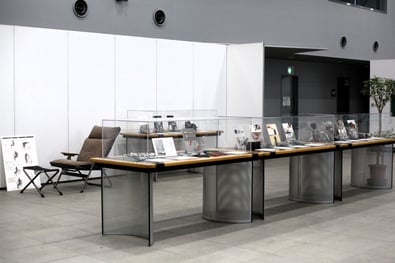 現在、燕三条地場産業振興センター内での展示中!