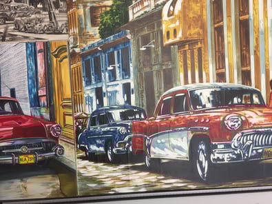 Bilder rahmen lassen; Altes Bild erhöht aufgelegt