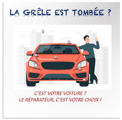 Dessin de voiture avec son propriétaire. Libre choix du réparateur