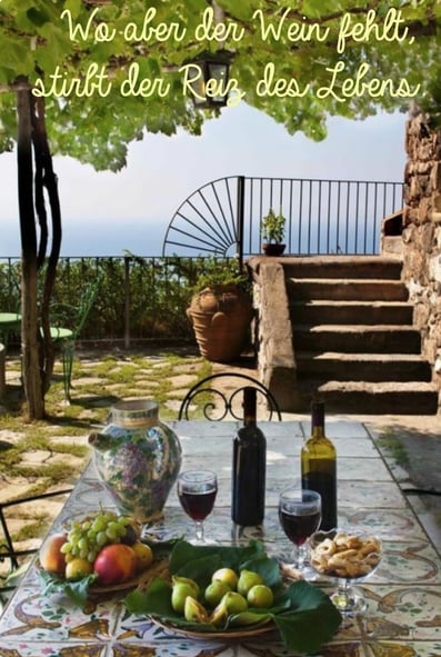 Wo aber der Wein fehlt, stirbt der Reiz des Lebens