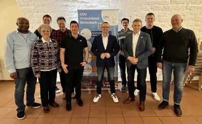 CDU-Vorstand mit Landrat Ralf Leßmeister (3.v.r.)