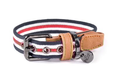 Hundehalsband Milk and Pepper Heritage gestreift vintage Halsband