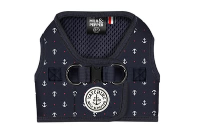 Milk and Pepper Hundegeschirr Spinnaker Marine dunkelblau Neopren maritim Anker