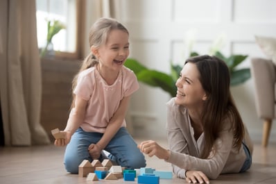 Children in kitchen