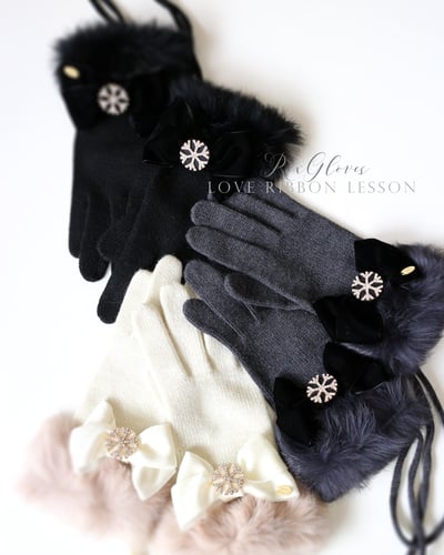 JourFin ラブリボン　リボン　リボンレッスン　リボンワーク　JouFin　ラブリボン　LoveLibbon　リボンレッスン　りぼん　リボンワーク　リボン手袋　リボングローブ　リボンファー　ファーグローブ　ファーリボン　
