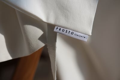 dom Leśna - detal - zaprojektowane zasłony PROSTOlinijnie