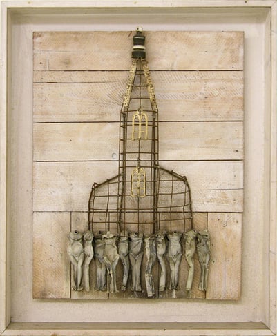 Jürgen Brodwolf, Tubenfiguren, Objektkasten, Freiburger Münster 